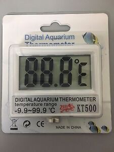 Digital Aquarium Temperature Gauge Fish Tank Thermometer-9.9℃~99.9℃ UK SELLER