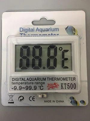Digital Aquarium Temperature Gauge Fish Tank Thermometer-9.9℃~99.9℃ UK SELLER