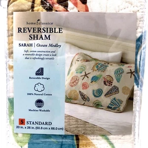 Home Classics Kohls gestepptes Kissen Schein Sarah Ocean Medley Strand Muscheln - Bild 1 von 5