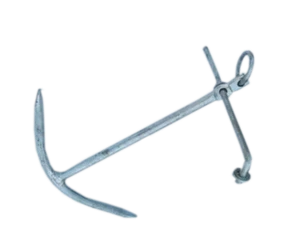 18kg GALVANISED BAY PALM TWO PRONG FISHERMANS ANCHOR marine boat fishing sand - Picture 1 of 1
