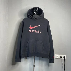 Nike Fußball Vintage Herren Hoodie schwarz Baumwollmischung Größe XL - Bild 1 von 12