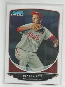 Denton Keys Philadelphia Phillies 2013 Bowman Chrome Draft 