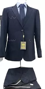 Traje Hombre Sartoriale Made IN Italy Azul Fresco Lana TASMANIA150 54 Drop 6 - Imagen 1 de 16