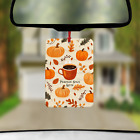 Pumpkin Spice Latte Car Air Freshener, double sided print, fragranced