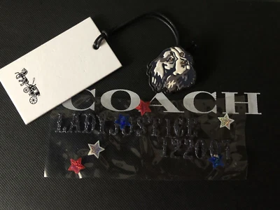 COACH DOG LEATHER PIN/ NWT - Image 1 of 3