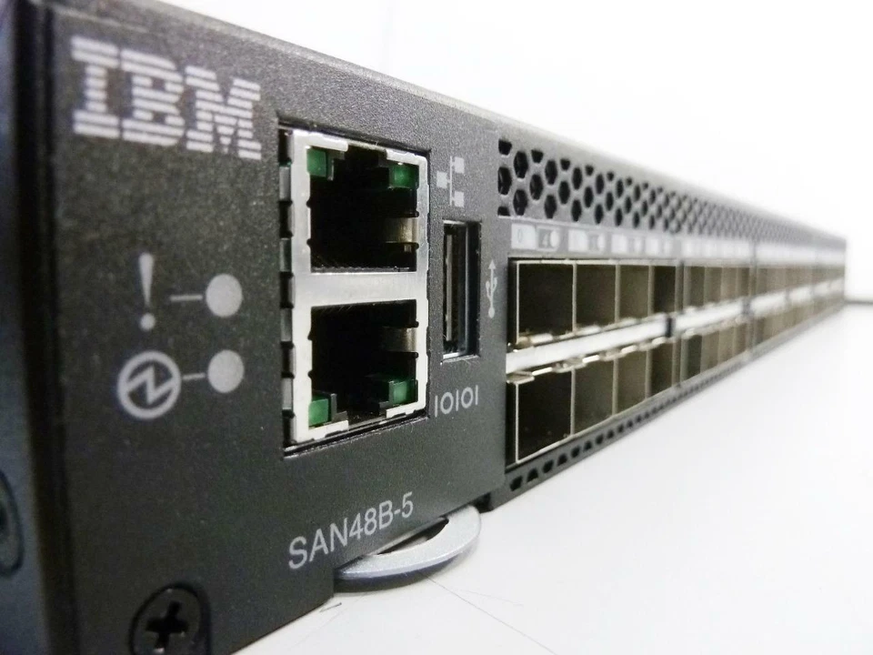 IBM 2498-F48 16GB 48-Port Fibre Channel Switch | SAN48B-5 | w/ PSU 23-0000092-02 - Image 1 of 1