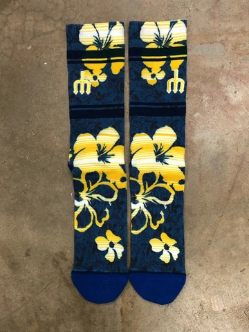 Seattle Mariners Luau Crew PKWY Cooperstown Socks Mens Large Fits Size 6-12 MLB Cover
