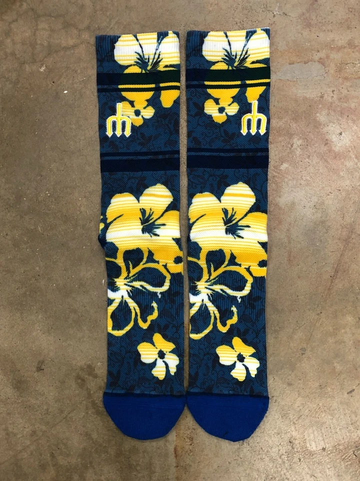 Seattle Mariners Luau Crew PKWY Cooperstown Socks Mens Large Fits Size 6-12 MLB - Image 1 of 1