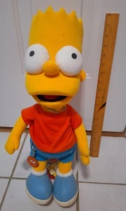 Plush talking Bart Simpson doll, 18" with stand - Picture 1 of 4