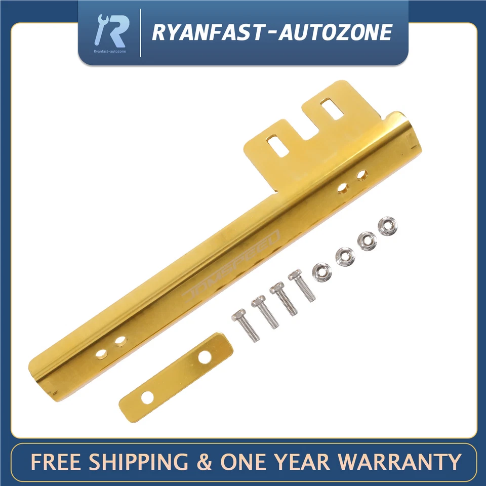NEW Universal  Front Bumper License Plate Relocator Bracket Holder Bar Gold - Image 1 of 4