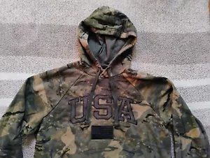 Under Armour Project Rock Hoodie Herren Medium Camouflage Veteranen Sweatshirt USA Army - Bild 1 von 8