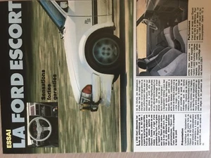 ESSAI ARTICLE PRESSE REPORTAGE FORD ESCORT RS TURBO ANNEE 1985 3 PAGES - Imagen 1 de 1