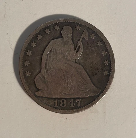 1847 Philadelphia Seated Liberty Half Dollar Cover
