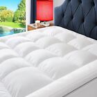 ELEMUSE Extra Thick Cooling Full Mattress Topper, 1300 GSM Overfilled Pillow ...