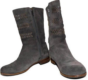 UGG Australia Cailyn Stiefel halbhoch braun Wildleder Gr. 36 US 5 Zopfdetail - Bild 1 von 10