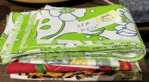 Cotton Remnants Sewing fabric KITCHEN Food COTTON CRAFTS QUILTING - Picture 1 of 8