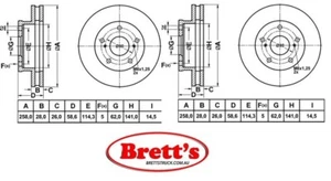2 x Disc Brake Rotor 255MM FRONT FOR TOYOTA HILUX 2WD 8/2004-8/2010 GGN15 TGN16 - Picture 1 of 1