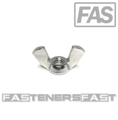 FASTENER CART (10) 1/4-20 Stainless Steel Wing Nut 1/4-20 Butterfly Nut Bright Finish (10 Pc)