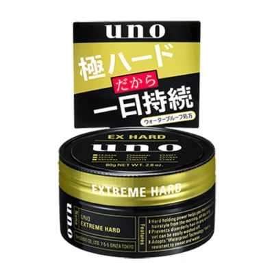 [SHISEIDO UNO] Ex Hard Extra Strong Hold Hair Styling Wax 80g NEW - Image 1 of 3