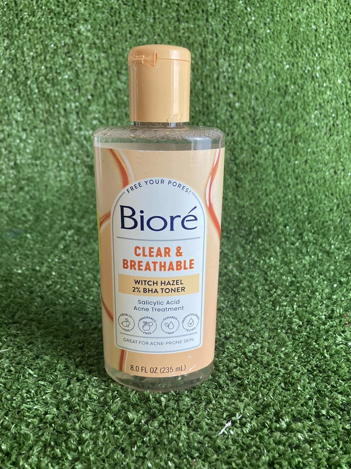 NEW!! Biore Clear & Breathable Witch Hazel 2% BHA Toner, 8 oz. Free Your Pores!! - Image 1 of 4