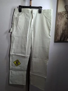 Pantalones de pintor DICKIE'S blancos de doble rodilla utilitarios - ajuste relajado 40X30 nuevos con etiquetas - Imagen 1 de 7
