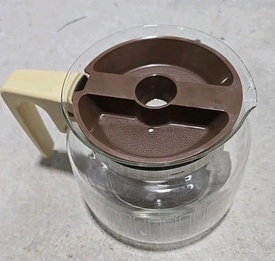 Jarra de repuesto para cafetera Proctor Silex vintage de 10 tazas marrón MCM vidrio retro Foto 1 de 4