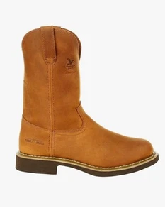Georgia Boot Size 10D Wellington Carbo-Tec Farm and Ranch Boots Chestnut - Picture 1 of 8