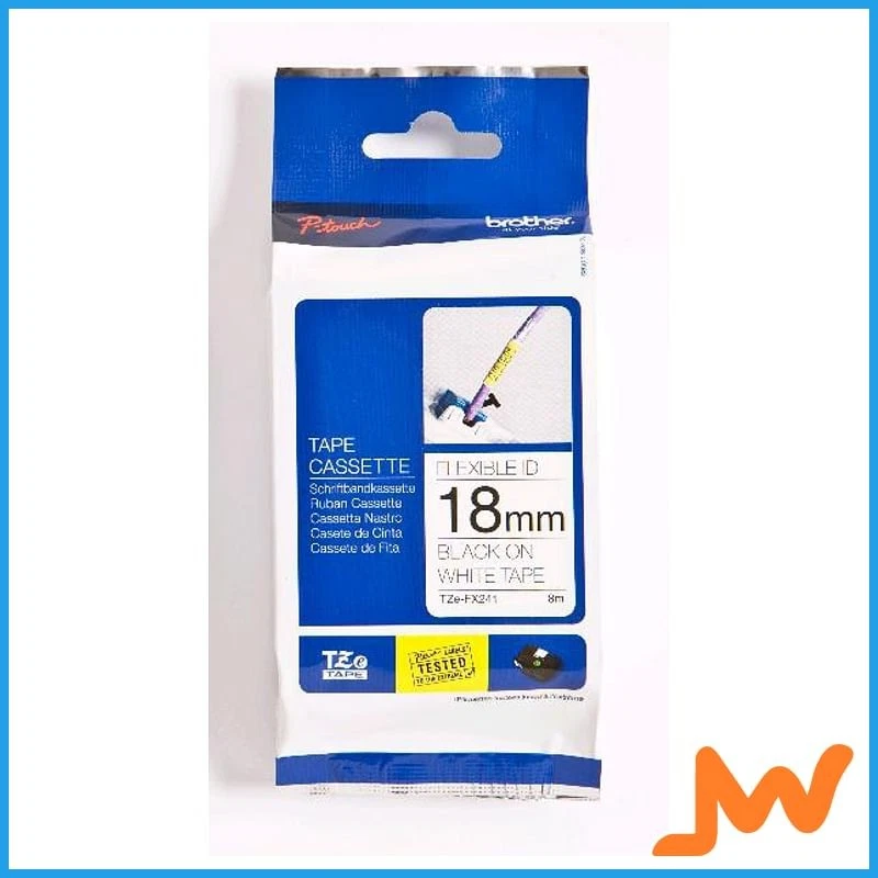 Brother TZe-Fx241 label-making tape Black on White TZ - image 1 of 1