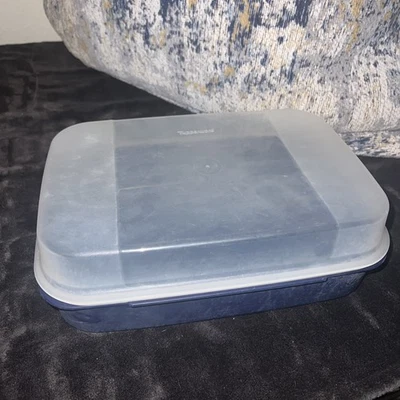 Tupperware Großes Naschkätzchen A03 2,5Liter Rarität Farbe Indigo Blau GEBRAUCHT - Bild 1 von 4