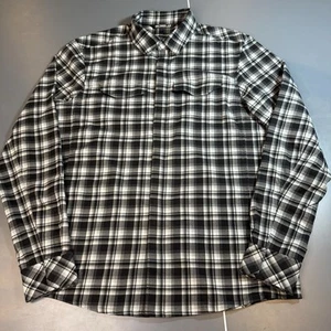 ARC’TERYX  Gryson Plaid Flannel Long Sleeve Snap Button Shirt Size Medium Gray - Picture 1 of 13