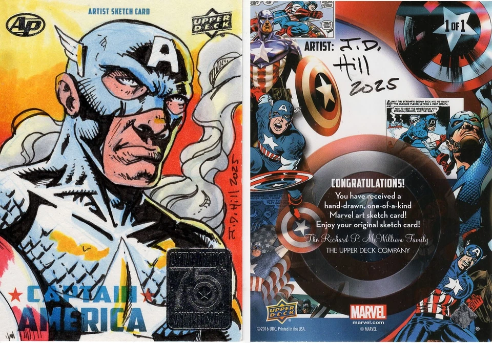 Captain America Sketch Card - Image 1 of 1