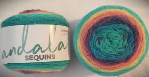 Mandala Sequins Yarn Lot of 2 - OPAL - Picture 1 of 3
