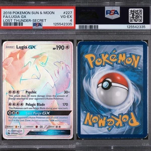 🔥 PSA 4 VG-EX LUGIA GX FULL ART | SUN & MOON LOST THUNDER SECRET RARE 227/214🔥 - Bild 1 von 4