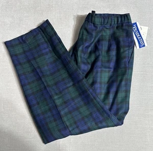 Vintage NWT Pendleton 100% Virgin Wool Plaid Straight Trousers Women's Size 18 - Picture 1 of 9