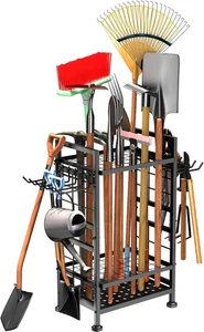 3 Tier Garden Tool Organizer, Garage Storage and Organization, Metal Yard Tools - Picture 1 of 12