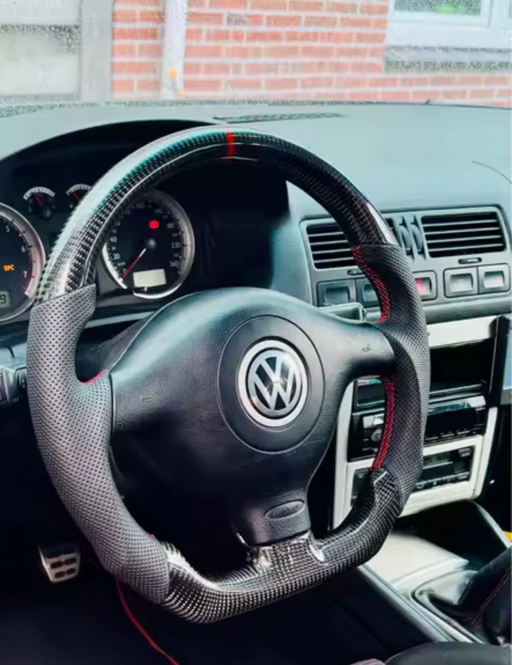Volante de fibra de carbono real para Volkswagen GTI MK4 VW MK4 Golf 4 Foto 1 de 4