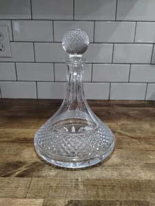 10,5" groß Wein Hart Schnaps Captain Dekanter Bargeld Irland klar Kristallglas  - Bild 1 von 5