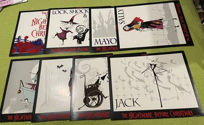 JUEGO DE TARJETAS TIM BURTON PESADILLA ANTES DE NAVIDAD ORIGINAL 1993 JACK SALLY LOBBY Foto 1 de 4