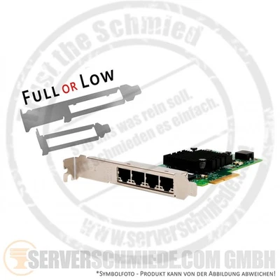 Intel i350-T4 v2 4x 1GbE PCIe Quad Port Ethernet Network Controller i350T4V2 OEM - Bild 1 von 3
