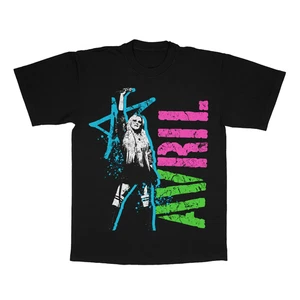 Fantastico! Stage Moment - T-shirt unisex Avril Lavigne cotone nero tutte le taglie NZ392 - Foto 1 di 5