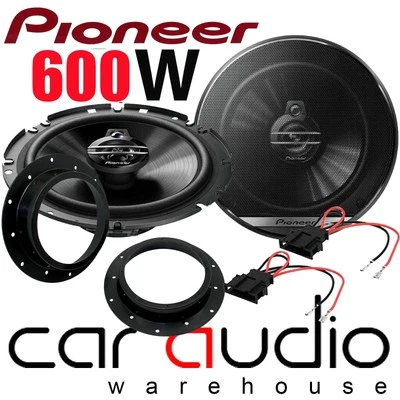 VW Volkswagen T5 Front Door Pioneer 3 Way 600 Watts Car Speaker Upgrade Kit - Image 1 of 4