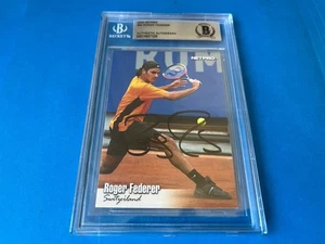 Roger Federer Tennis 2003 Net Pro Rookie Card #90 Signed Auto Beckett BAS - Bild 1 von 2