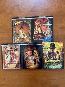 INDIANA JONES - 1-5 - 4K COMPLETE COLLECTION ALL WITH SLIPCOVERS - BRAND NEW! - Imagen 1 de 12