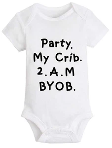 Funny Baby Bodysuit Cute Infant Boy Girl Clothes Super Soft Cotton Suit Humor... - Picture 1 of 7