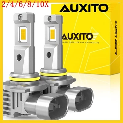 H10 LED Headlight Fog Driving Bulbs High Low Beam 3000K Super Bright Amber 2/10X - Image 1 of 4