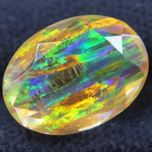 Fire Colors Opal Oval Cut 15-17 Ct Doublet Natural Loose Gemstones EGL Certified - Picture 1 of 6
