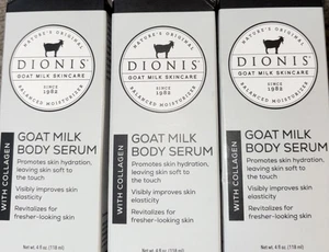 3 sueros corporales de leche de cabra DIONIS con colágeno 4 fl oz cada uno nuevo en caja - Imagen 1 de 1