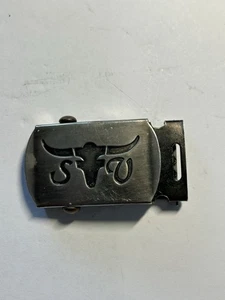 Hebilla de cinturón estilo militar Longhorn Steer Slide - Imagen 1 de 6