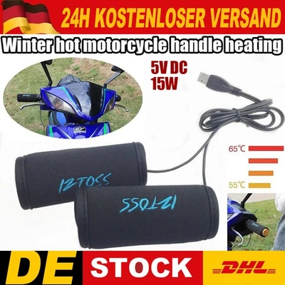 USB Heizgriffe Lenker Griffheizung Beheizte Motorrad  beheizte Griffe Handwärmer - Bild 1 von 4