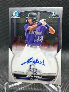 2023 Bowman Chrome ANDY PEREZ AUTO ROCKIES CPA-APZ "A"
